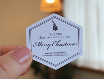 [5%]Classic Simple 크리스마스 포장-스티커10개-라벤더